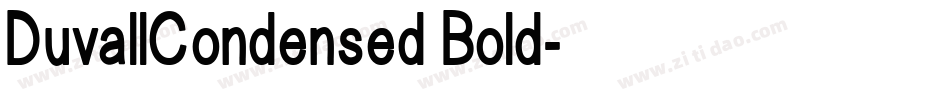 DuvallCondensed Bold字体转换